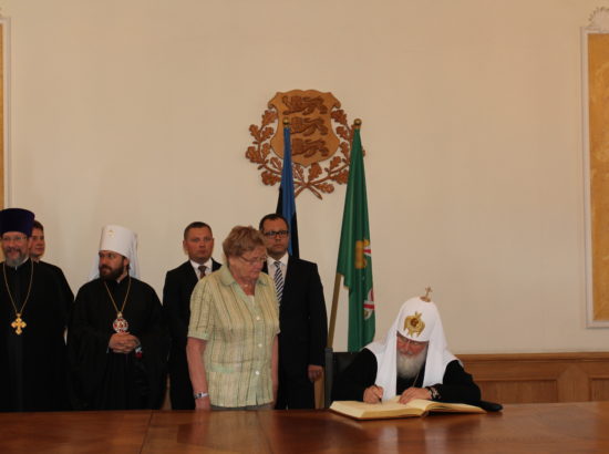 Riigikogu esimehe Ene Ergma kohtumine Moskva ja kogu Venemaa patriarhi Kirilliga